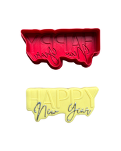Load image into Gallery viewer, Happy New Year Cookie Fondant debosser raised stamp
