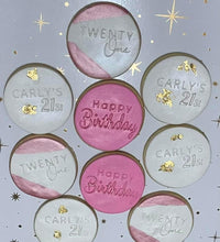 Load image into Gallery viewer, 21st birthday personalised name twenty one cookie fondant debosser raised stamp
