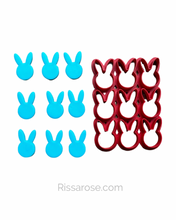 Load image into Gallery viewer, Multi bunny Cutter mini rabbit Cookie Fondant Cutter Easter cookie
