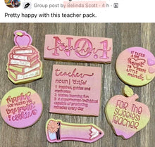 Load image into Gallery viewer, Teacher definition cookie embosser No.1 Teacher Assistant end of year gift
