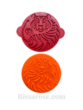 Load image into Gallery viewer, chinese new year cookie debosser tiger year fondant clay 2022 fortune luna year tiger
