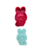Load image into Gallery viewer, Easter Bunny pyo Cookie Cutter Stamp Bunny Girl Bunny Boy Chick Sheep Easter Eggs basket
