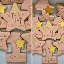 Load image into Gallery viewer, one cookie cutter stamp star cutter - first birthday, first anniversary
