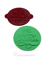 Load image into Gallery viewer, merry christmas cookie debosser popped stamp
