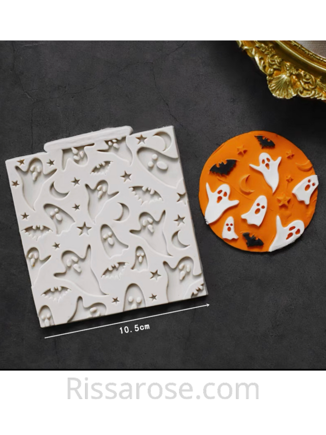 Halloween silicone mould Ghosts bats textured pattern