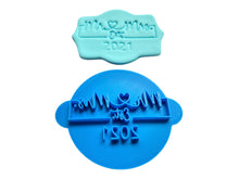 Load image into Gallery viewer, custom wedding cookie stamp - mr &amp; mr est custom date, blank, or 2021 - welcome to our story
