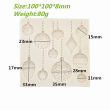 Load image into Gallery viewer, christmas bulbs silicone mould baubles geo star mini light ornaments
