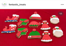 Load image into Gallery viewer, Christmas cookie cutter - Santa, gingerbread house, gift, wreath, fox &amp; pine tree cones
