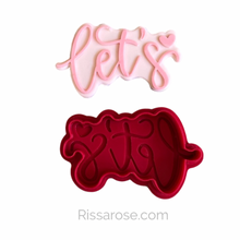 Load image into Gallery viewer, Let&#39;s avocado cookie cutter xo debosser valentine&#39;s day
