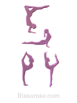 gymnastics fondant cutters handstand yoga pose