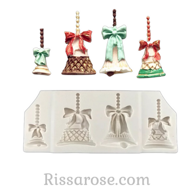 christmas bells silicone mould