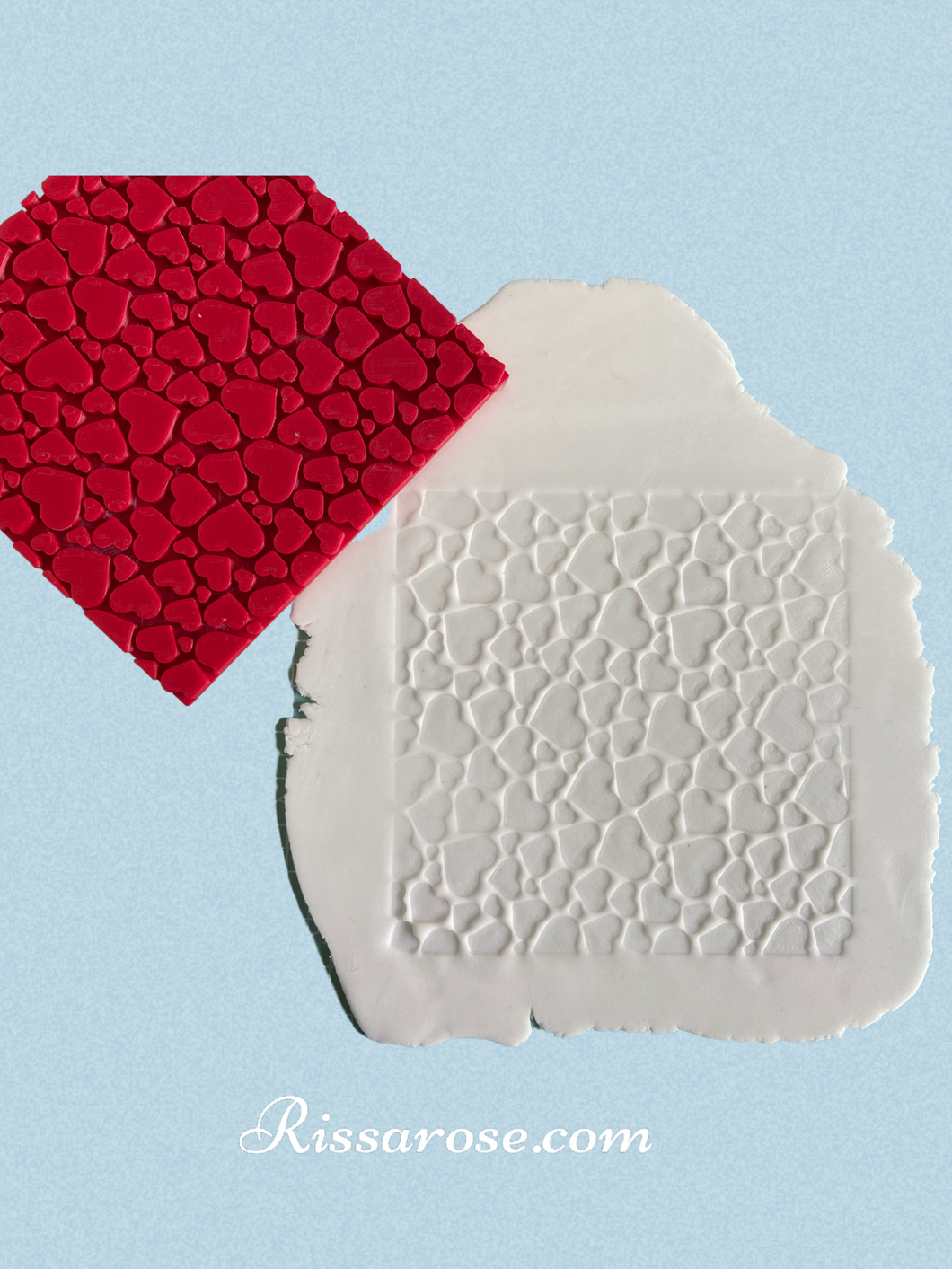 heart texture cookie stamp valentine's day theme clay stamp heart pattern fondant embosser