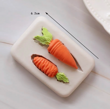 Load image into Gallery viewer, carrots silicone mould easter cupcake cake mould 2 carrots
