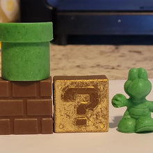 Load image into Gallery viewer, super mario silicone mould cake fondant sugarcraft soap floral theme coin brick toad

