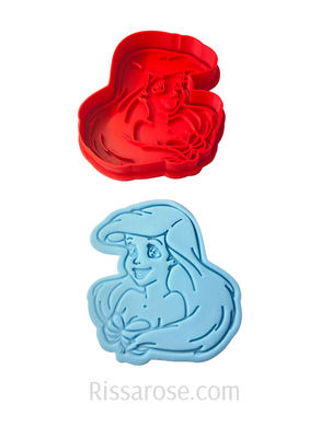princesses cookie cutter stamp -mermaid ariel