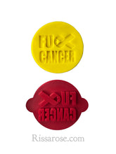 Load image into Gallery viewer, breast cancer cutter and cancer ribbon flight &quot;fu cancer&quot; stamp
