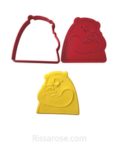 Load image into Gallery viewer, papa bear cookie cutters stamp debosser daddy bear baby bear father&#39;s day bears
