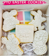 Load image into Gallery viewer, easter theme cookie cutter stamp - rabbit basket hatching baby chicken pyo cookie
