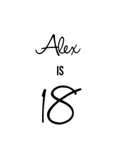 Load image into Gallery viewer, 18th birthday cookie stamp number 18 custom name custom name
