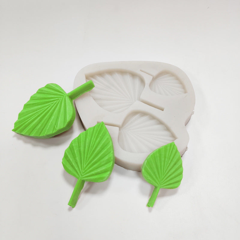palm spear leaf silicon mould cupcake cookie cake decoration tools a