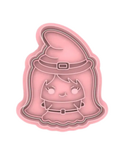 Load image into Gallery viewer, Halloween cookie cutter personalise ghost spiderweb cute witch

