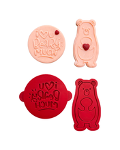 Load image into Gallery viewer, Love you bear much cookie cutters stamp debosser
