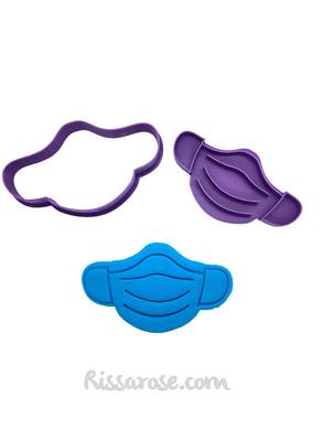 mask cookie cutter and stamp - covid, mask, and toilet paper