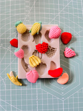 Load image into Gallery viewer, Fruit Silicone Mould banana peach pineapple corn Strawberry Cake Mould Fondant Decor Mould
