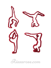 Load image into Gallery viewer, gymnastics fondant cutters handstand yoga pose
