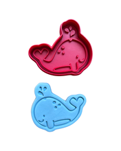 Load image into Gallery viewer, Ocean theme animals cookie cutter fondant embosser - Octopus Dolphin Seahorse Turtle Whale Crab
