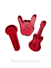 Load image into Gallery viewer, Rock hand gesture cookie cutter stamp - Music theme Rock n Roll
