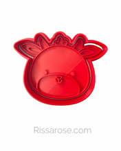Load image into Gallery viewer, Farm animals head face cookie cutters stamps - Chicken Horse Lamb Cow Pig Dog Deer Rabbit Duck
