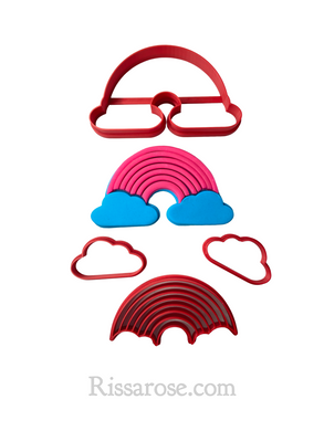 rainbow fondant cutter kit rainbow cookie cake cloud 7 colours