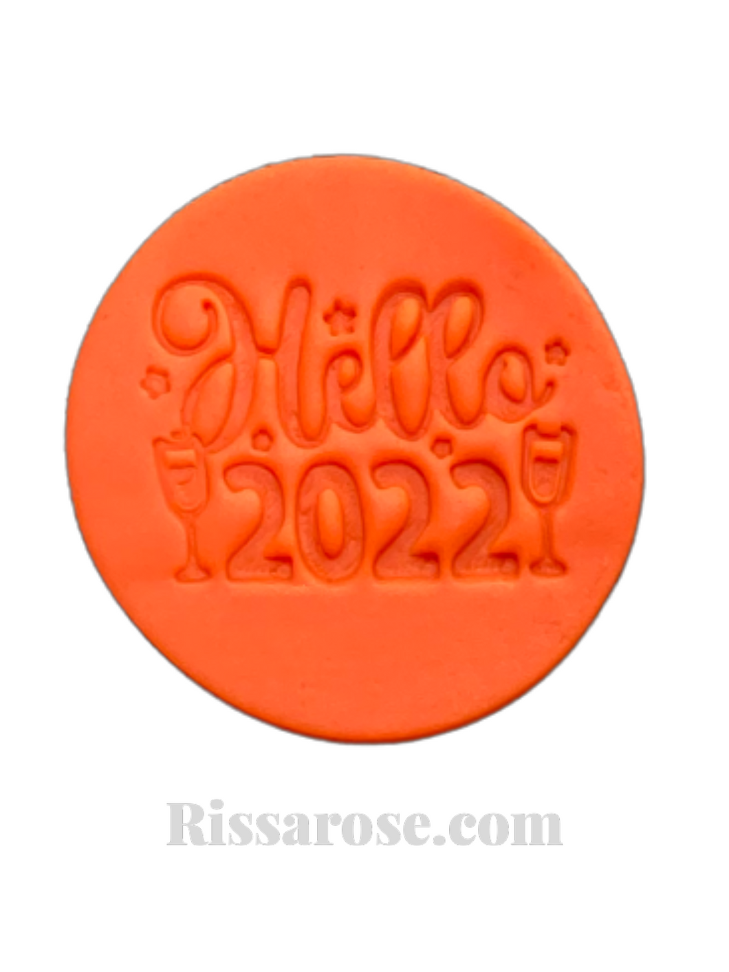 happy new year 2022 cookie fondant stamps embosse wine glass chin chin 2022 fireworks celebrition hello 2022 chin chin