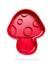 Load image into Gallery viewer, spring garden cookie cutter stamp- dwarf, snail, frog, water well, fairy and mushroom. mushroom
