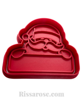 Load image into Gallery viewer, christmas santa cookie cutter stamp father christams fodant embosser personalized space cutter diy tools clay soap
