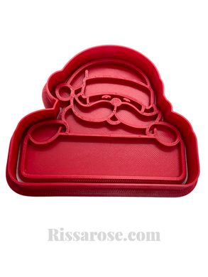 christmas santa cookie cutter stamp father christams fodant embosser personalized space cutter diy tools clay soap