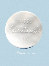 Load image into Gallery viewer, happy valentine&#39;s day debosser rose heart cookie cutter fondant embosser cake decoration happy v day
