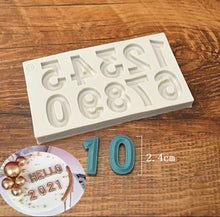 Load image into Gallery viewer, large 3d alphabet number silicone mould captial letter number
