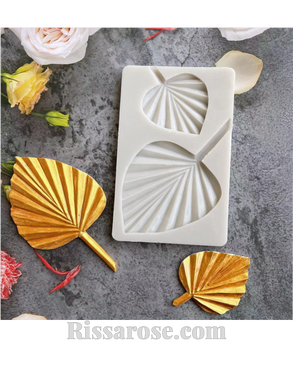 large palm spear leaf silicon mould cake decoration tools
