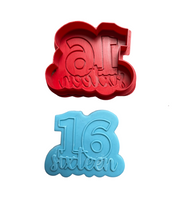 Load image into Gallery viewer, Number cookie cutter Letter combined birthday anniversary embosser 21 30 40 50 60 70 80
