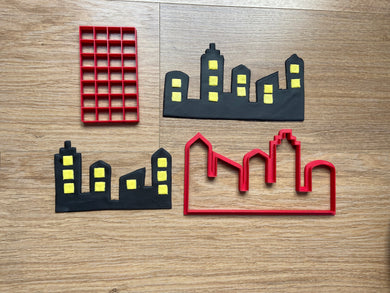 skyline cookie cutter high-rise buildings city cake fondant cutter