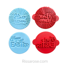 Load image into Gallery viewer, Happy Easter Stamp Fondant Clay Cross He is Resin
