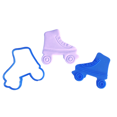 roller skate/blade cookie cutter and stamp - teen birthday