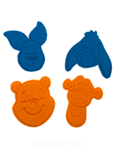 Load image into Gallery viewer, winnie the pooh face cookie cutter stamp piglet eeyore tigger fondant embosser all 4
