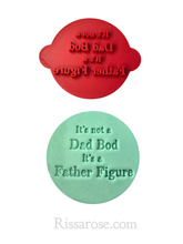 Load image into Gallery viewer, dad bod cookie cutter set father figure happy father&#39;s day father figure
