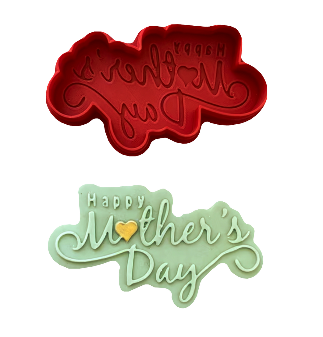 Happy mother's Day cookie cutter debosser heart