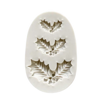 Load image into Gallery viewer, christmas holly leaves silicone mould 3 different sizes
