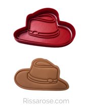 Load image into Gallery viewer, World Teacher&#39;s day 2022 cookie cutter apple hats off cowboy hat bush hat
