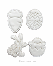 Load image into Gallery viewer, Easter Rabbit cookie cutter PYO set egg hunt chicken Egg
